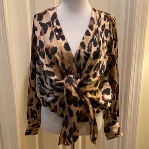 Cheetah print blouse